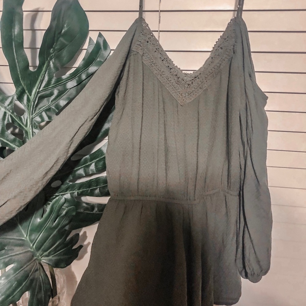 Olive green romper